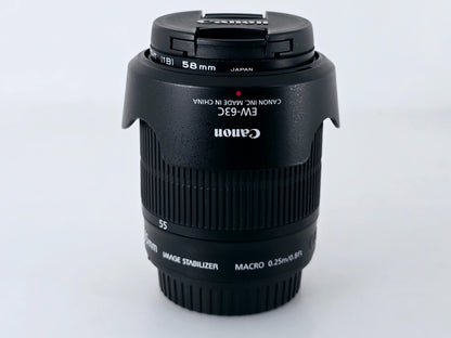 🌸[MINT] Canon EF-S 18-55mm F3.5-5.6 IS STM Zoom Lens w/EW-63C Hood From JAPAN