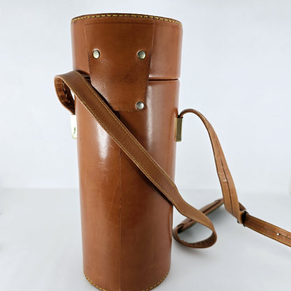 [Pre-owned] Genuine Hasselblad Hard Leather Lens Carrying Case — Excellent+++++ — Japan #5347