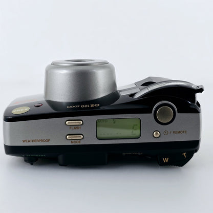 [Pre-owned] Olympus OZ 120 Zoom Point & Shoot 35mm Film Camera (Silver) — Mint — Japan #5644