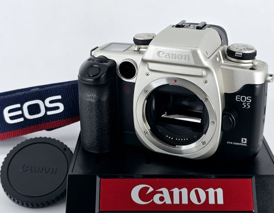 [Pre-owned] Canon EOS 55 ELAN II Silver 35mm AF SLR Film Camera Body — Mint — Japan #5350