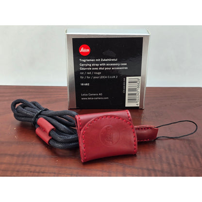 [Pre-owned] Leica 18682 Genuine Carrying Strap with Accessory Case for C-LUX 2 — MINT — Japan #2493