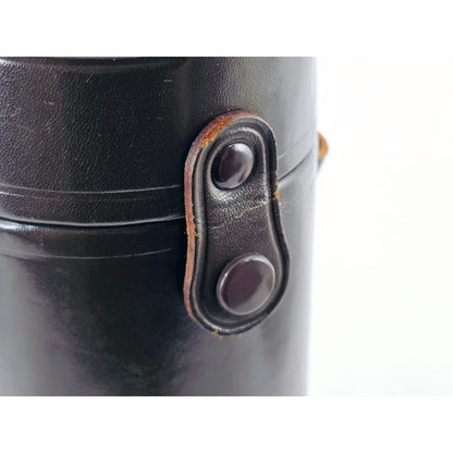 [Pre-owned] Nikon Nippon Kogaku Tokyo Leather Lens Case 6.7in x 2.8in — Near MINT — Japan #4642