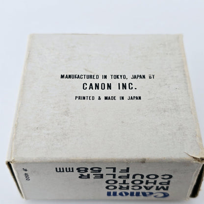[Pre-owned] Canon Macro Photo Coupler FL 58mm for Bellows Macro Lens — Mint — Japan #5433