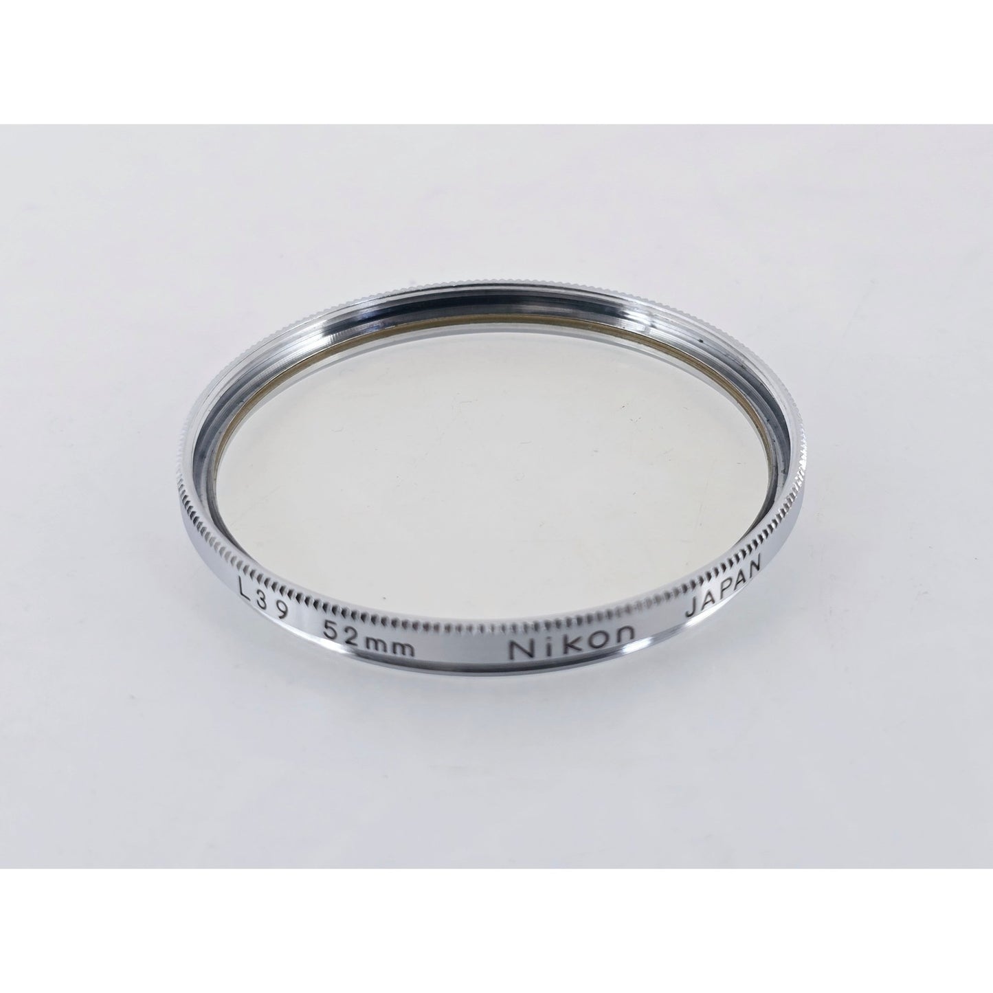 [Pre-owned] Nikon L39 52mm Chrome Frame Lens Filter Genuine — Near MINT — Japan #3786