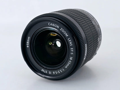 🌸[MINT] Canon EF-S 18-55mm F3.5-5.6 IS STM Zoom Lens w/EW-63C Hood From JAPAN