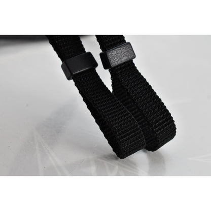 [Pre-owned] Contax Genuine Camera Neck Strap Black Nylon 0.98in (2.5cm) — Near MINT — Japan #2235