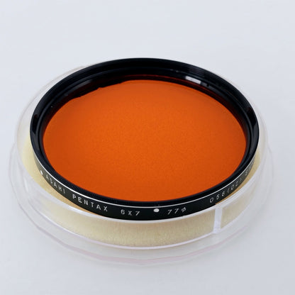 [Pre-owned] Asahi Pentax SMC 6x7 77mm O56 (02) Orange Lens Filter — Mint — Japan #5241