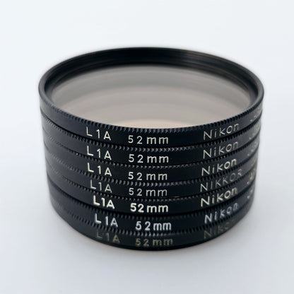 [Pre-owned] Genuine Nikon L1A 52mm Skylight Lens Filter (Set of 7) — Near Mint — Japan #5449