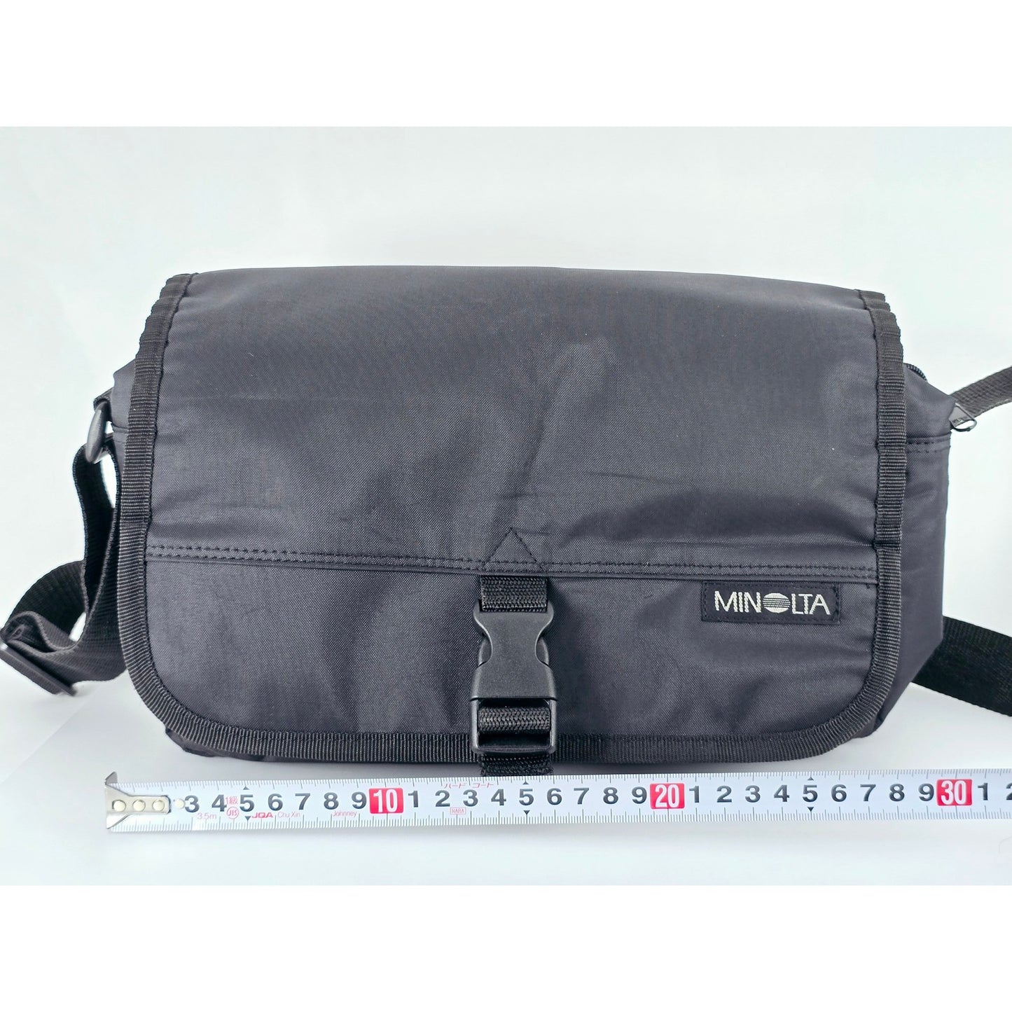 [Pre-owned] Genuine Minolta Camera Lens Shoulder Bag Nylon Black — Near MINT — Japan #5070