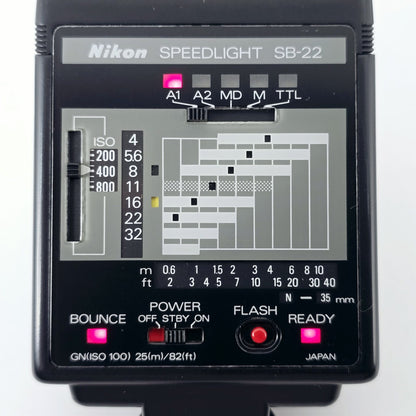 [Pre-owned] Nikon Speedlight SB-22 Shoe Mount Flash for SLR — Near Mint+++ — Japan #5551