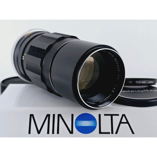 [Pre-owned] Minolta MC Tele Rokkor-PE 200mm F4.5 Telephoto MF Lens — Near MINT+++ — Japan #2598