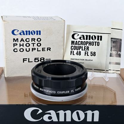 [Pre-owned] Canon Macro Photo Coupler FL 58mm for Bellows Macro Lens — Mint — Japan #5433