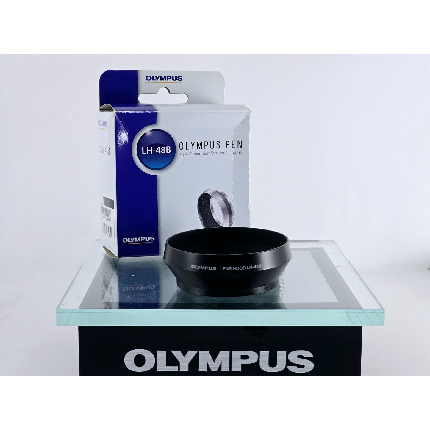 [Pre-owned] Olympus Pen LH-48B Black Metal Lens Hood for 17mm F1.8 — Top MINT — Japan #4087