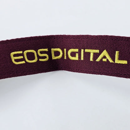[Pre-owned] Canon Gold Embroidered Logo Neck Strap for EOS Digital — Top Mint — Japan #5441