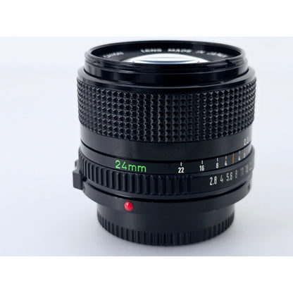 [Pre-owned] Canon New FD 24mm f2.8 Wide Angle MF Lens — Near MINT — Japan #4899