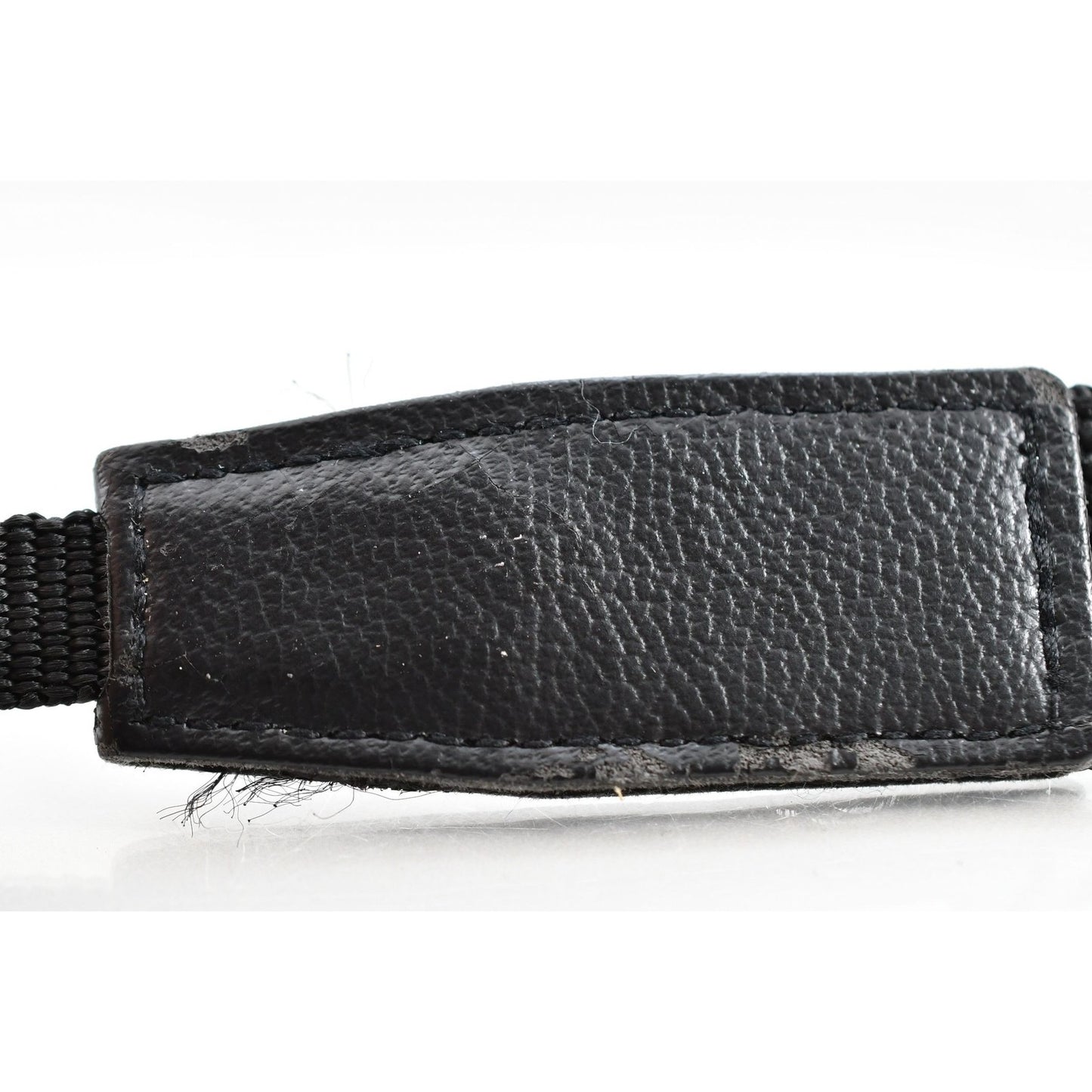 [Pre-owned] Contax Genuine Camera Neck Strap Black Nylon 0.98in (2.5cm) — Near MINT — Japan #2235