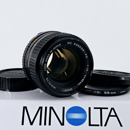 [Pre-owned] Minolta MC Rokkor-PG 50mm f/1.4 MF Standard Prime Lens — Mint — Japan #5362