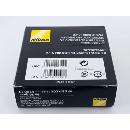 [Pre-owned] Genuine Nikon Slip-On Front Lens Cap for AF-S 14-24mm f/2.8G ED — Near MINT — Japan #4770