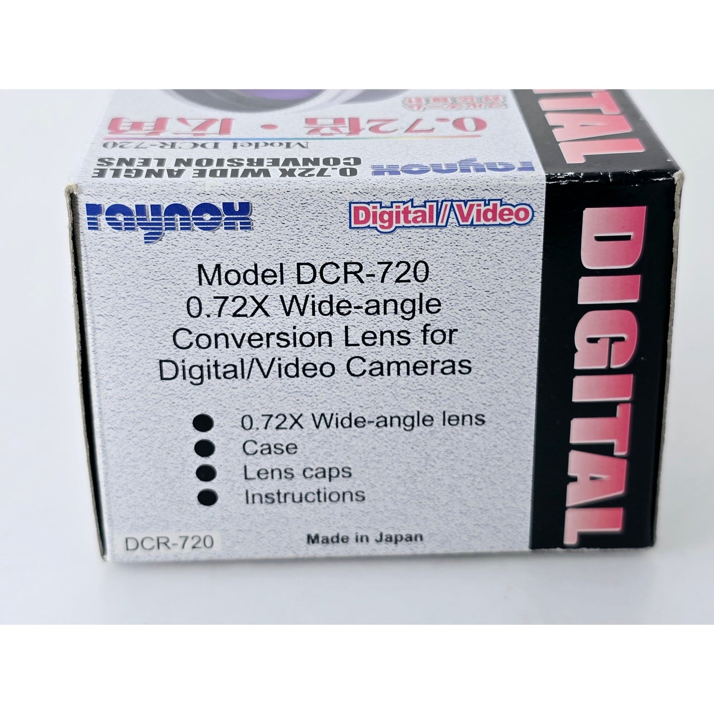 [Pre-owned] Raynox DCR-720 Wide Conversion Lens 0.72X for Video Camera — Top MINT — Japan #4529