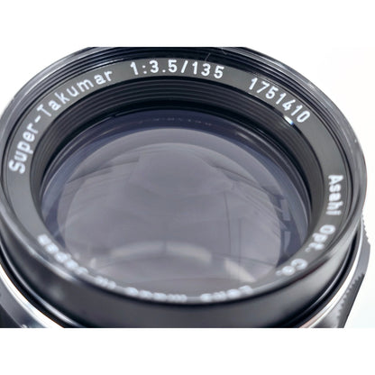 [Pre-owned] Pentax Super-Takumar 135mm F3.5 MF Telephoto Lens M42 — Near MINT — Japan #4325