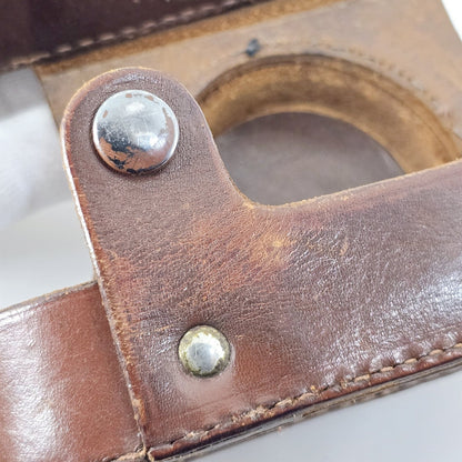 [Pre-owned] Vintage Leica Brown Leather Hard Camera Case — Excellent+++++ — Japan #5455