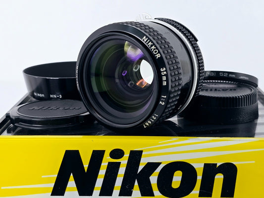 🌸[Near MINT] Nikon Ai Nikkor 35mm F2 Wide Angle MF Lens Genuine From Japan
