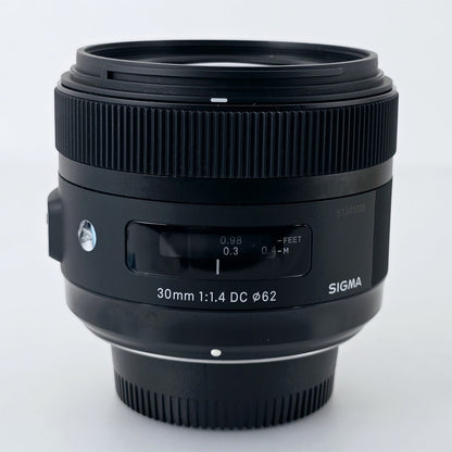 [Pre-owned] Sigma 30mm f/1.4 DC HSM AF Prime Lens for Nikon F Mount — Mint — Japan #5694