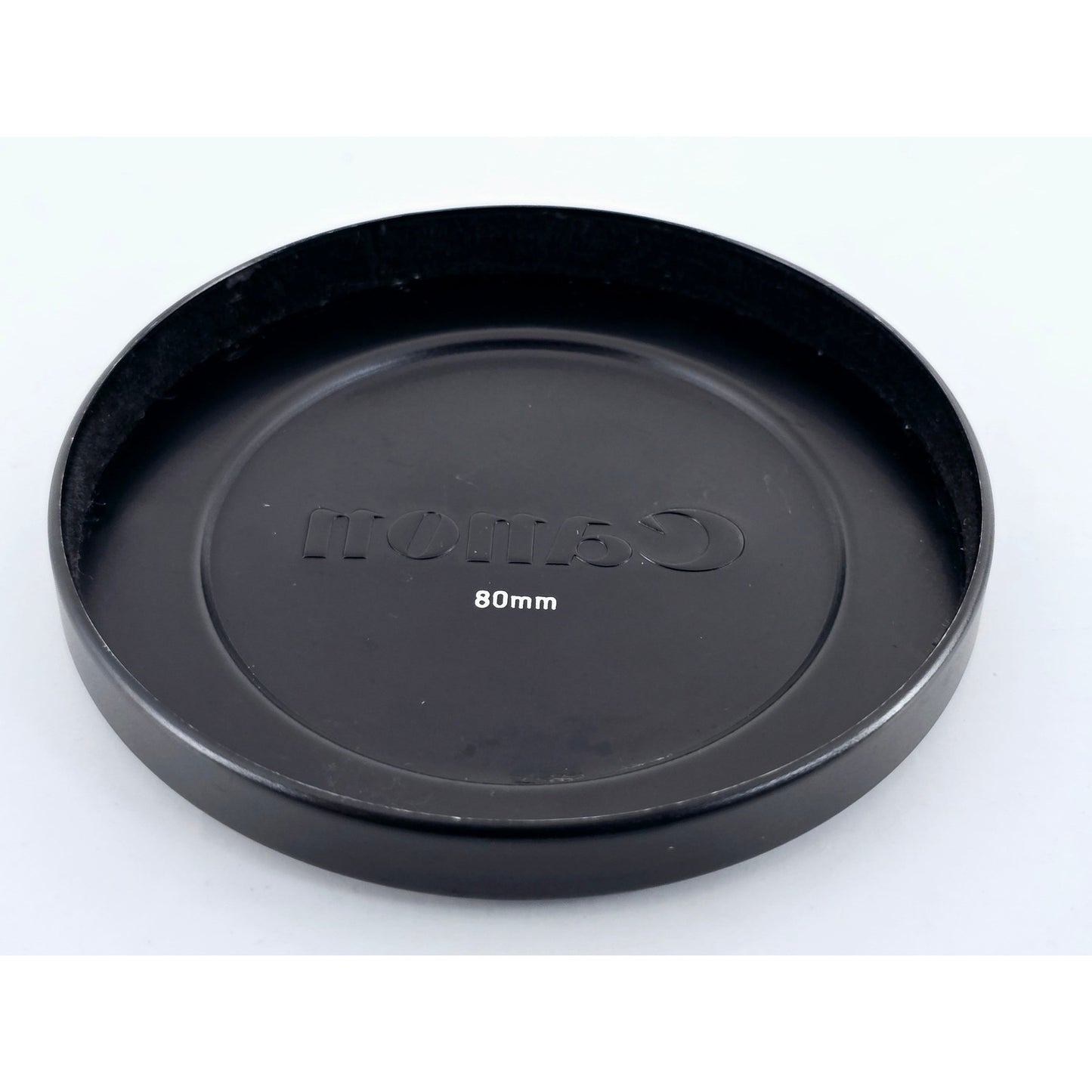 [Pre-owned] Canon 80mm Push-On Black Metal Front Lens Cap (Genuine) — Near MINT — Japan #4141