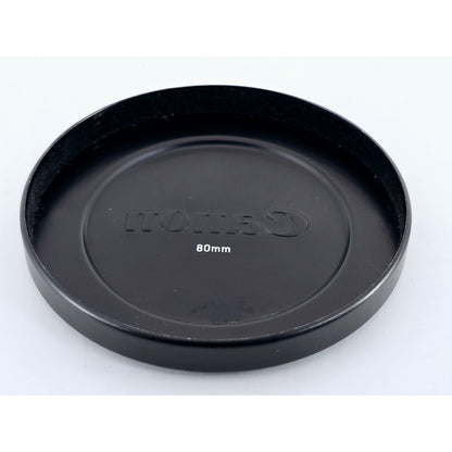 [Pre-owned] Canon 80mm Push-On Black Metal Front Lens Cap (Genuine) — Near MINT — Japan #4141