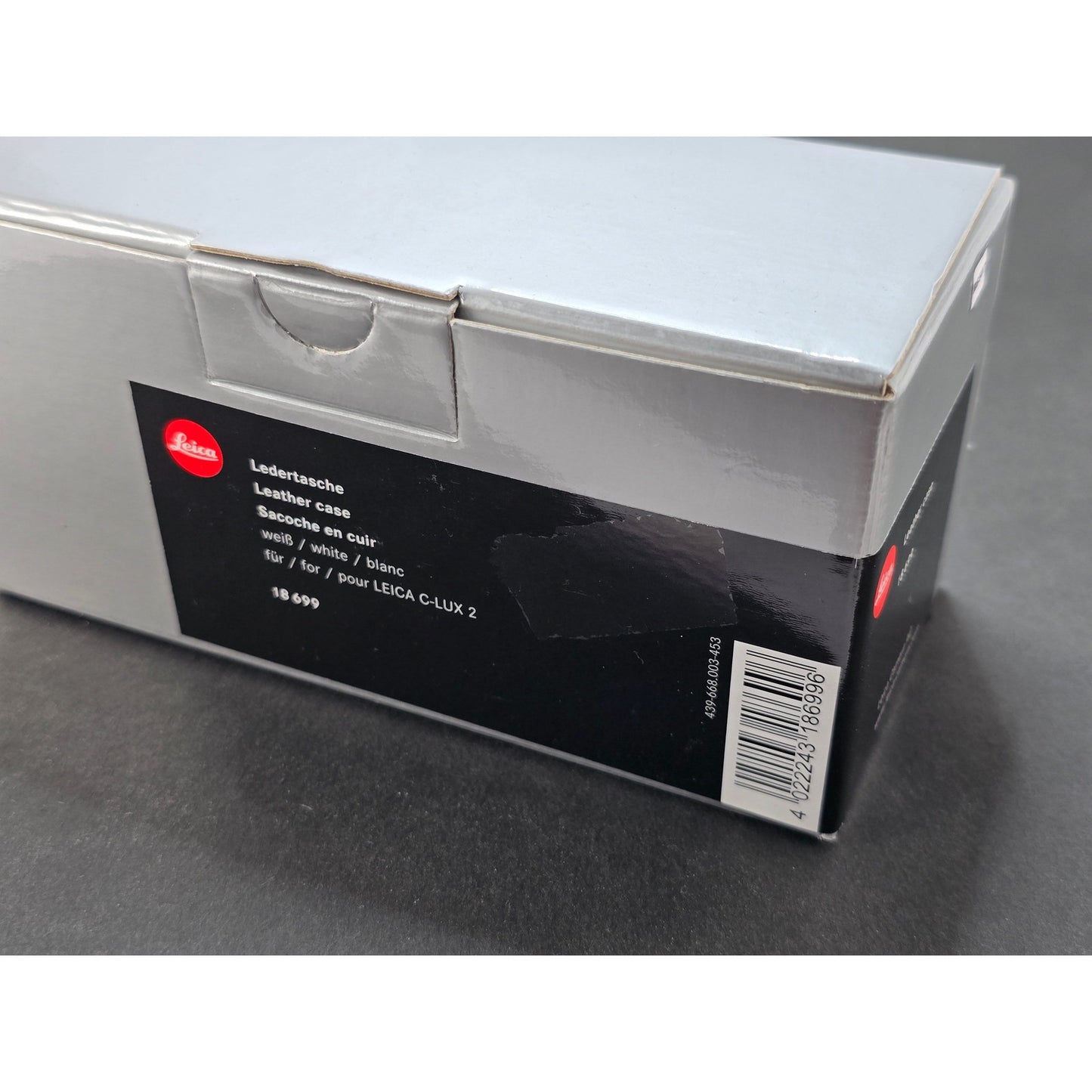 [Pre-owned] Leica 18699 Genuine Leather Camera Case White for C-LUX 2 — Unused — Japan #2477
