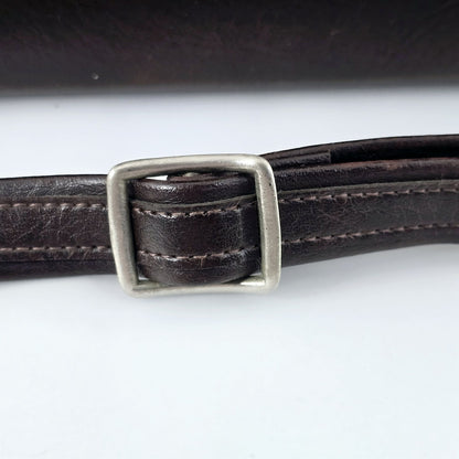 [Pre-owned] Genuine Canon Leather Camera Bag Brown Hard Case Box — Near Mint — Japan #5569