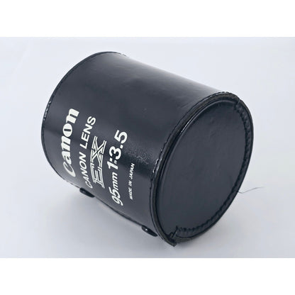 [Pre-owned] Canon EX Lens Hard Leather Case for 35/3.5 95/3.5 125/3.5 — Near MINT — Japan #4662