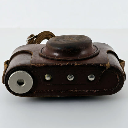 [Pre-owned] Vintage Leica Brown Leather Hard Camera Case — Excellent+++++ — Japan #5455