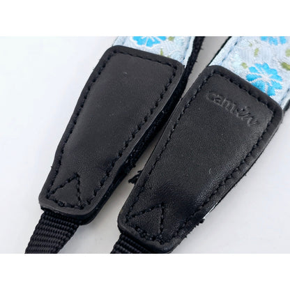 [Pre-owned] Cam-in Traditional Japanese Pattern Camera Strap "Morning Glory" — MINT — Japan #4122