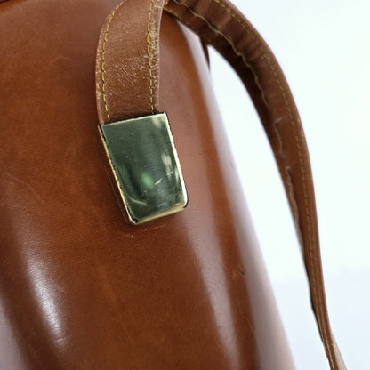 [Pre-owned] Genuine Hasselblad Hard Leather Lens Carrying Case — Excellent+++++ — Japan #5347