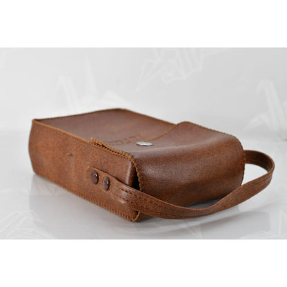 [Pre-owned] Nikon SS-7 Soft Brown Leather Flash Case for SB-7 SB-8 SB-9 SB-10 — MINT — Japan #2398