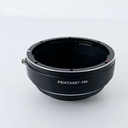 [Pre-owned] Pentax 67-Nikon Lens Mount Adapter (Pentax 67 6x7 Lens to Nikon F) — Mint — Japan #5685