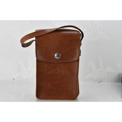 [Pre-owned] Nikon SS-7 Soft Brown Leather Flash Case for SB-7 SB-8 SB-9 SB-10 — MINT — Japan #2398