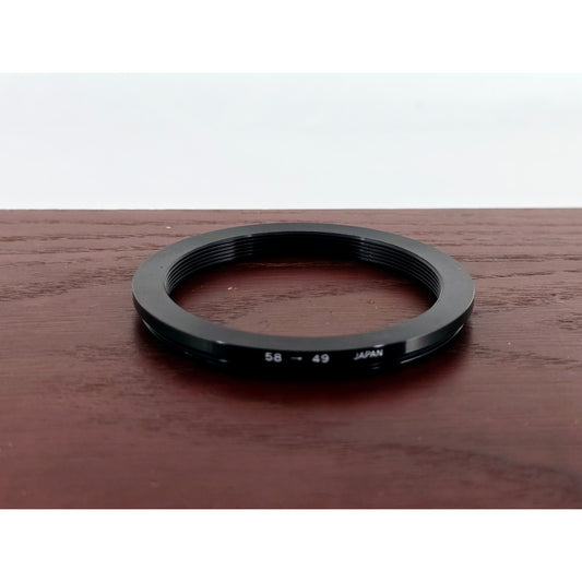 [Pre-owned] Metal Step Down Adapter Ring 58mm Lens to 49mm Filter — Near MINT — Japan #3922