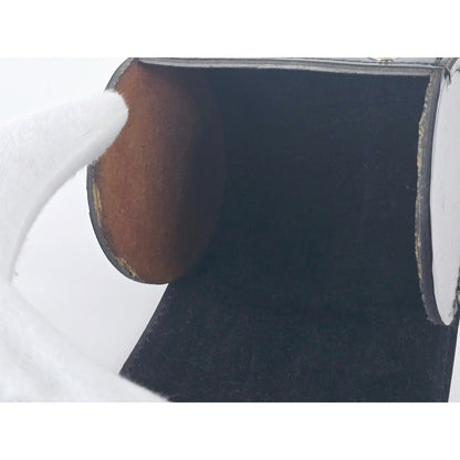 [Pre-owned] Canon EX Lens Hard Leather Case for 35/3.5 95/3.5 125/3.5 — Near MINT — Japan #4662