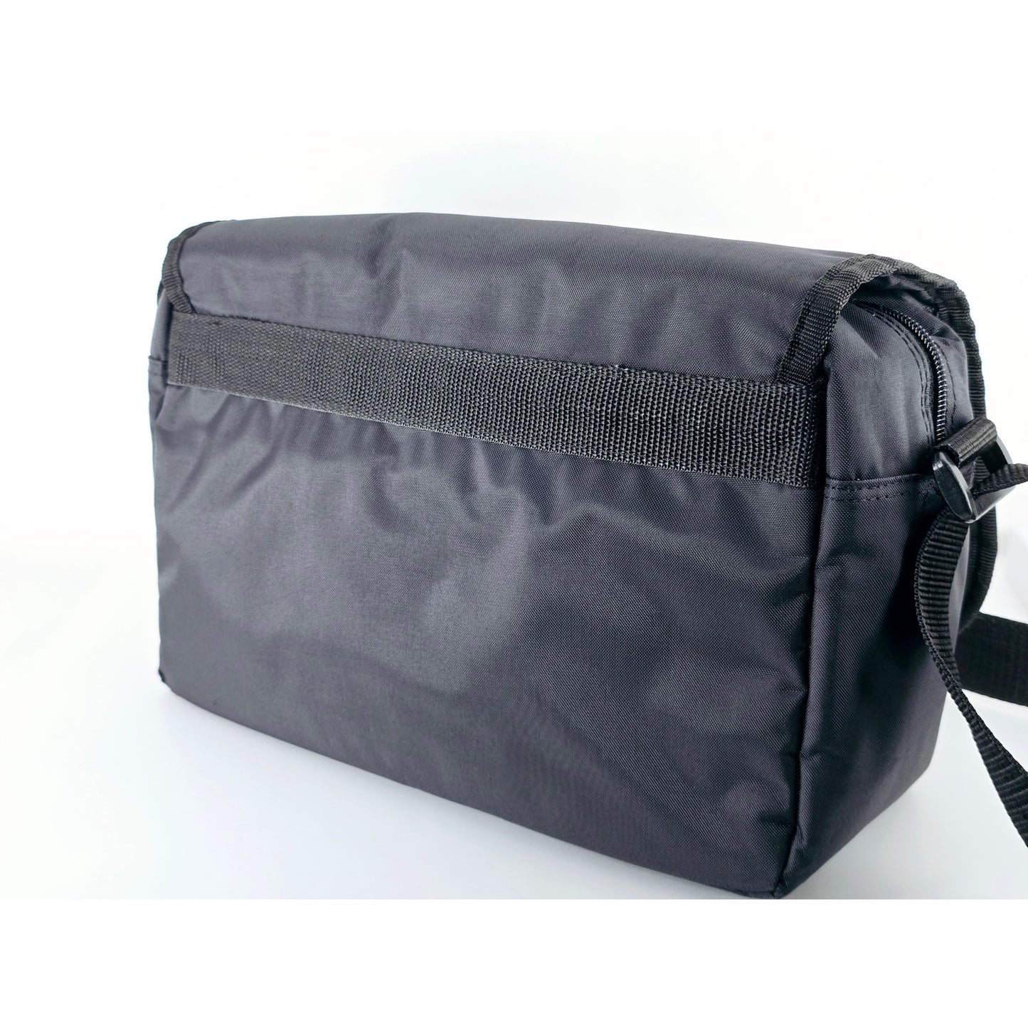 [Pre-owned] Genuine Minolta Camera Lens Shoulder Bag (Nylon, Black) — Near MINT — Japan #5073