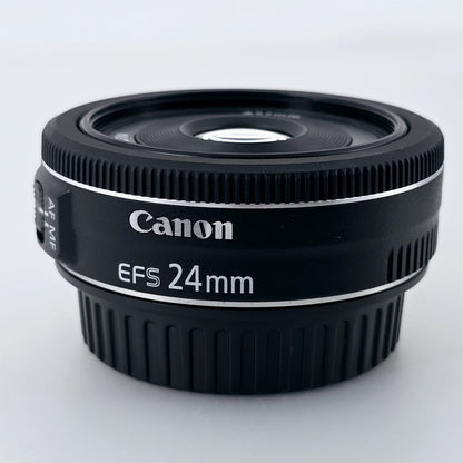 [Pre-owned] Canon EF-S 24mm f/2.8 STM Wide Angle Prime AF Lens — Near Mint+++ — Japan #5603