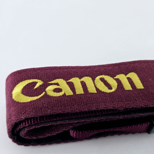[Pre-owned] Canon Professional Gold Embroidered Logo Neck Strap for EOS Digital — Unused — Japan #5442