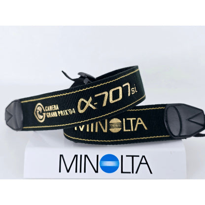 [Pre-owned] Minolta Grand Prix'94 alpha 707si Camera Strap (Gold) — MINT — Japan #4973