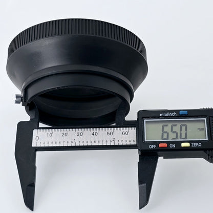 [Pre-owned] Genuine Fujica 65mm Screw-in Rubber Lens Hood — Mint — Japan #5621
