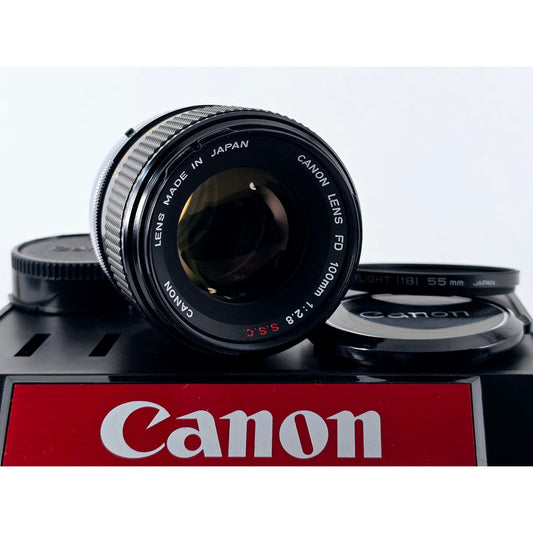 [Pre-owned] Canon FD 100mm F2.8 S.S.C. MF Telephoto Lens — Near MINT — Japan #4836