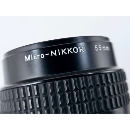 [Pre-owned] Nikon Ai-s Micro Nikkor 55mm F2.8 MF Lens — Near MINT — Japan #4376