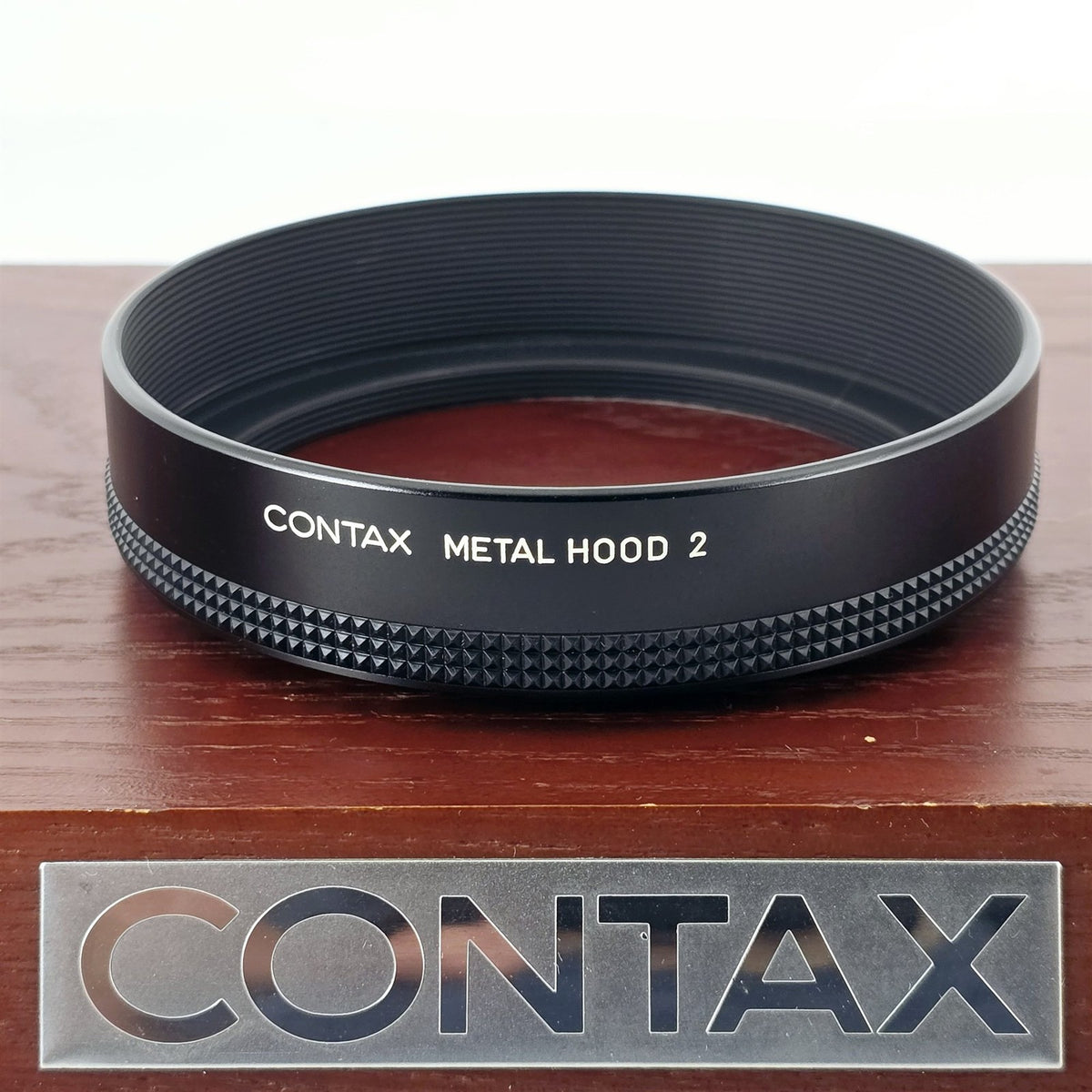 [Pre-owned] Genuine Contax Metal Lens Hood 2 — Top Mint — Japan #5615