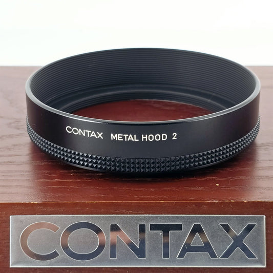 [Pre-owned] Genuine Contax Metal Lens Hood 2 — Top Mint — Japan #5615