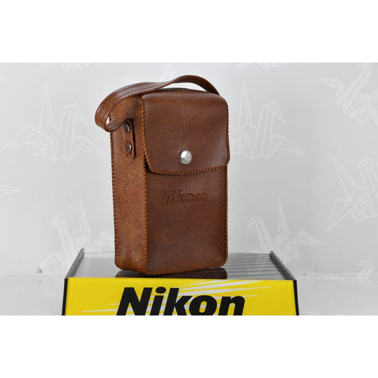[Pre-owned] Nikon SS-7 Soft Brown Leather Flash Case for SB-7 SB-8 SB-9 SB-10 — MINT — Japan #2398